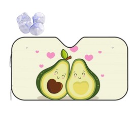 Delerain Car Windshield Sun Shade Avocado Auto Sunshade Car Front Window Covers Foldable Sun Visor Protector Blocks UV Rays - Keeps Your Vehicle Cool (55" x 29.9")