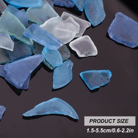 11 OZ Sea Glass Assorted Colored Bulk Seaglass Pieces for Beach Wedding Party Decor Home Decor DIY Craft Supplies (4 Colors)