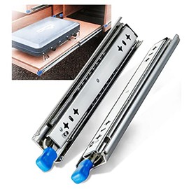 YENUO Locking Heavy Duty Drawer Slides Full Extension 12 14 1618 20 22 24 26 28 30 32 34 36 38 40 inch Side Mount Ball Bearing Metal Rails Track Guide Glides Runners 250lb 1pair (12 Inch, with Lock)