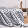 YASMENG Light Grey Cooling Satin Throw Blanket 50 x 60