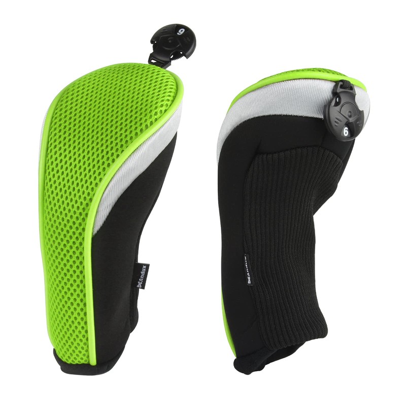 Andux Golf Hybrid Club Headcovers with Interchangeable Number Tags Set