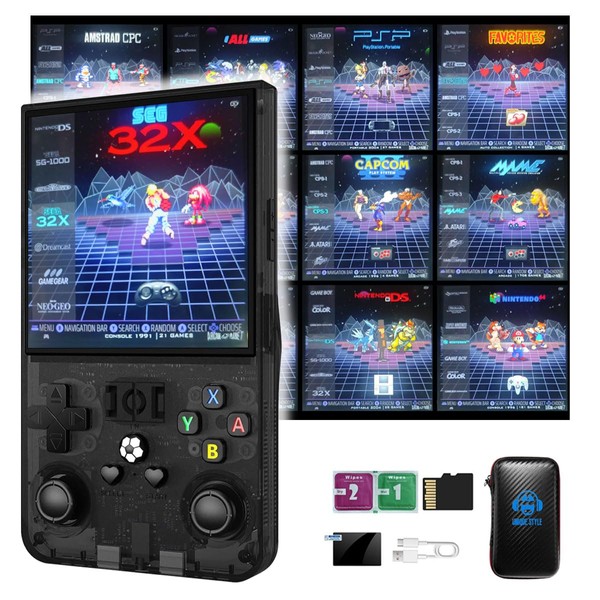 R36Max Retro Handheld Game Console,4-inch IPS OCA HD MIPI Screen,