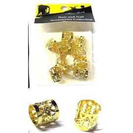 Hair Accessories Filigree Braiding Tube Gold, 10mm
