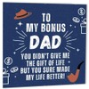 Step Dad Birthday Card - Best Bonus Dad Ever -