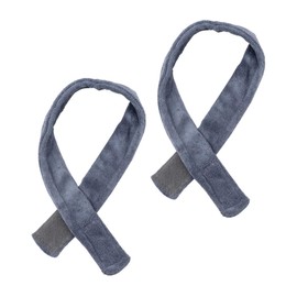 Healvian 2pcs Hair Turban for Dyeing Hair Wraps for Salon Use Comfortable Makeup Headbands for Skincare Shower Yoga and Face Washing Grey Color