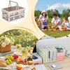 Camping Box | Foldable Picnic Basket,Utility Crates with Handles and