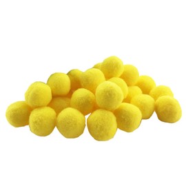 zalati Pompoms 100Pcs Small Balls Craft Decorations DIY Accessories for Kindergarten School Props - Yellow