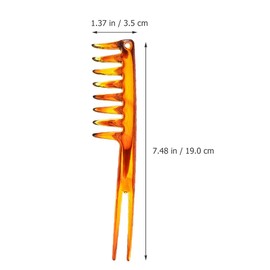 Abaodam 2PCS Hair Detangling Wide Tooth Comb for Wet and Dry Thick Curly Wavy Long Hair Detangler Comb with Handle for Men and Women
