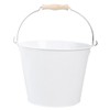 Esschert Design USA White Metal Bucket with Wood Handle (RD23)