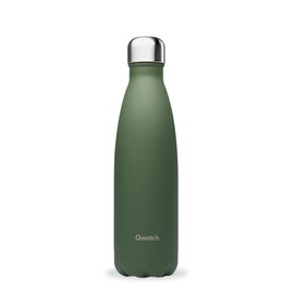 Qwetch - Originals Stainless Steel Insulated Flask 500 ml Khaki - Thermos Flask 24 Hours Cold & 12 Hours Hot - Leak-Proof, BPA-Free, Reusable - Perfect for Sports, Travel, Office & Hiking