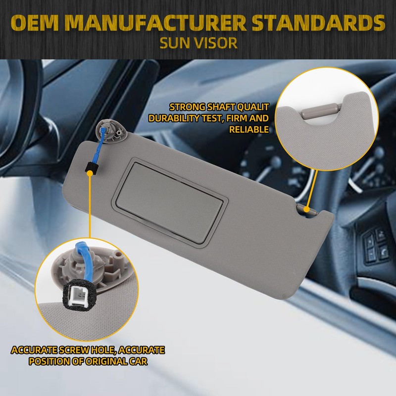 Dasbecan Left Driver Side Sun Visor Compatible with Honda Pilot