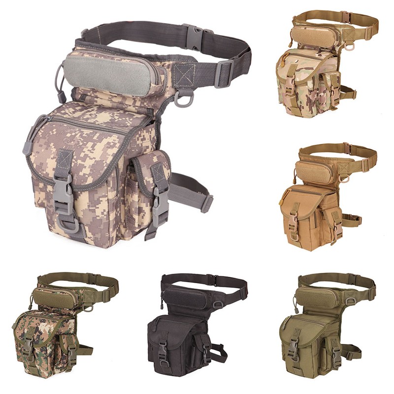 Men Adjustable Military Thigh Bag Utility Waist Pack Pouch Hiking