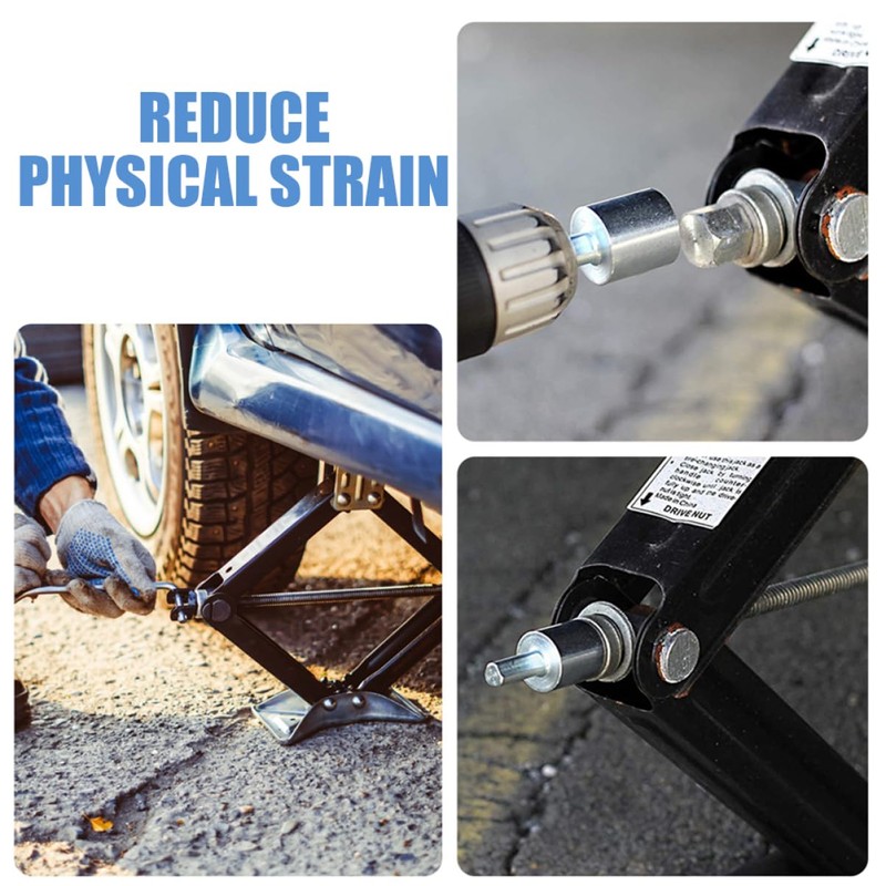 GANAZONO 2pcs Scissor Jack Drill Adapter Socket Durable Rv Stabilizer