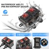 OELFFOW Waterproof On Off Toggle Switch Double Switch/Outlet with Red
