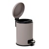 TATAY Bathroom Trash Bin with Stainless Steel Pedal, 3L Capacity,