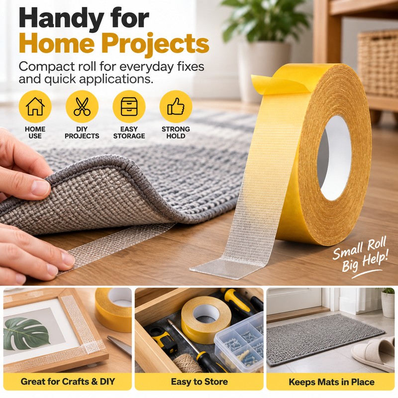 Double Sided Adhesive Tape for Carpet Fixing – Waterproof Mesh