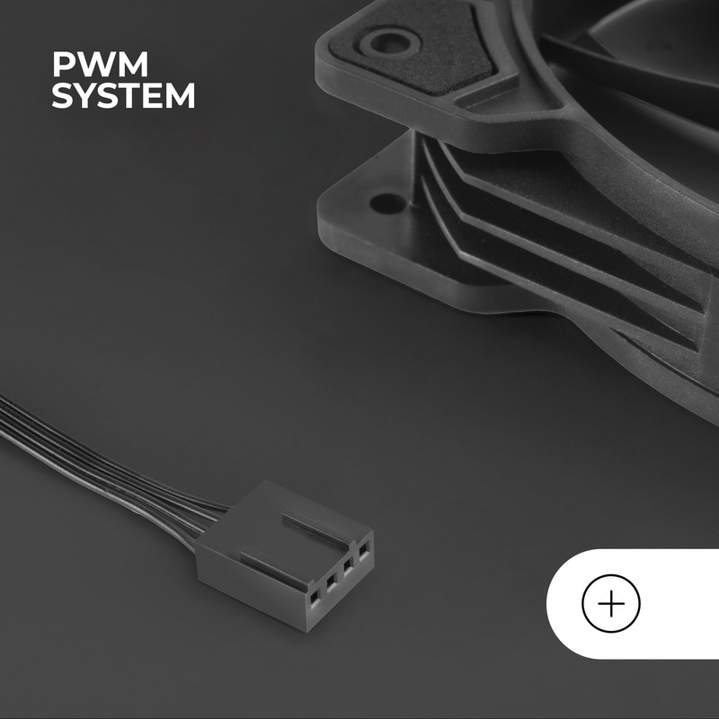 Mars Gaming MF-PWMX2 Black, 2 Fans 120 mm, Whisper Quiet