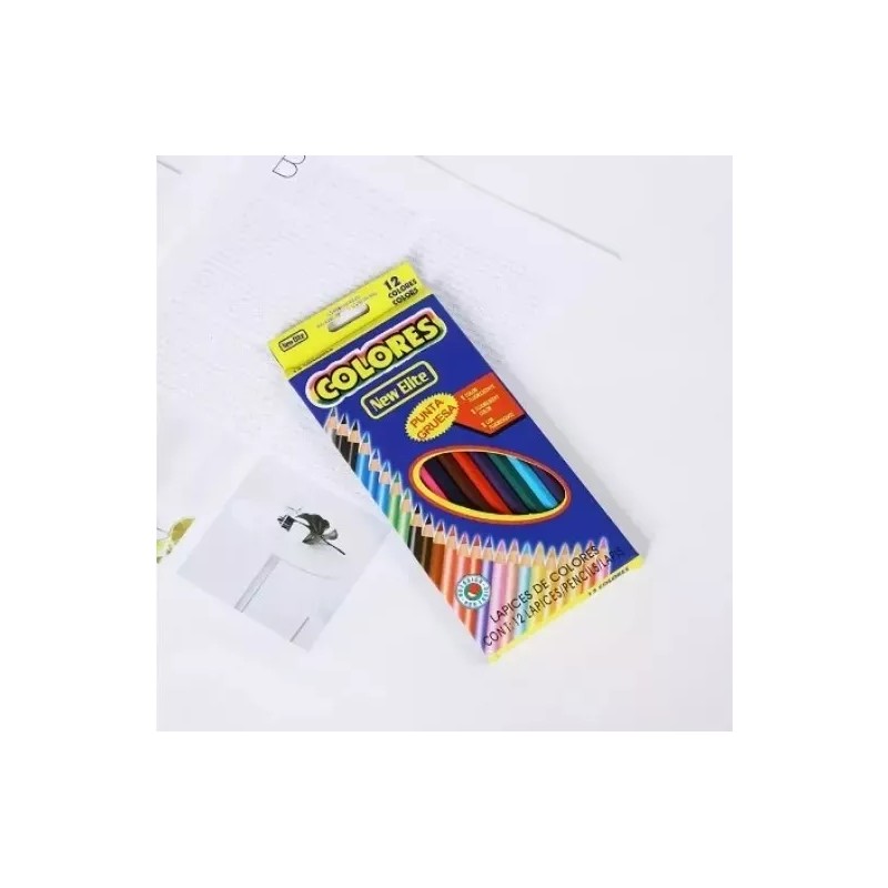 PIKASSO 12 Lápices De Colores Largos Económicos Mayoreo