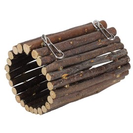 Hamster Tunnel, Applewood Arch Tunnel Hideout Habitat Decor for Small Animals Mice Gerbils Guinea Pig Ferret Rodent Chew Toy(Hook Type)