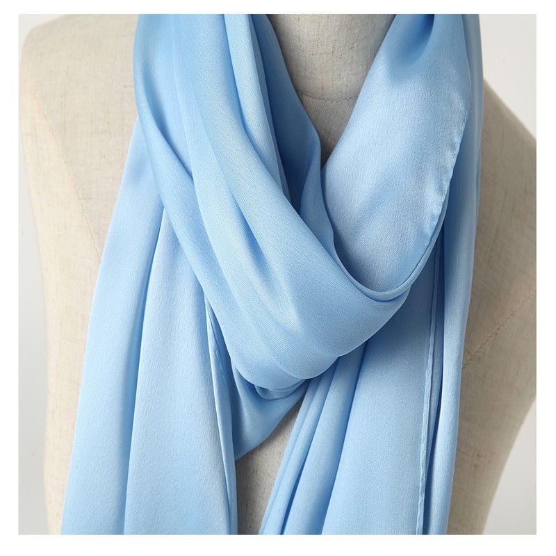 Bellonesc Silk Scarf 100% silk Long Lightweight Sunscreen Shawls for