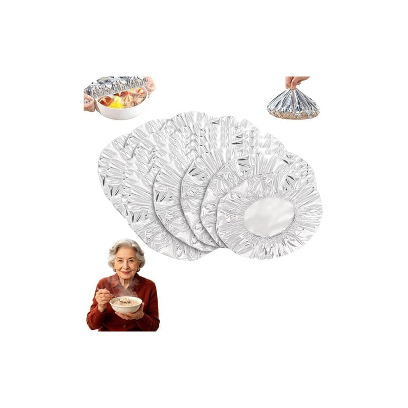 Tapas de aluminio para conservar alimentos, tapas elásticas reutilizables de