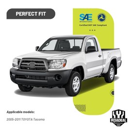 ROADEAL Headlights W/Bulbs for 2005 2006 2007 2008 2009 2010 2011 Toyota Tacoma Halogen Headlamp Replacement Driver & Passenger Side