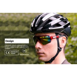 BBB Commander Cycling Glasses Men's and Women's Sports Glasses Sunglasses Cycling with Three Interchangeable Lenses Polycarbonate MTB Road Bike Urban Glossy Red BSG-61