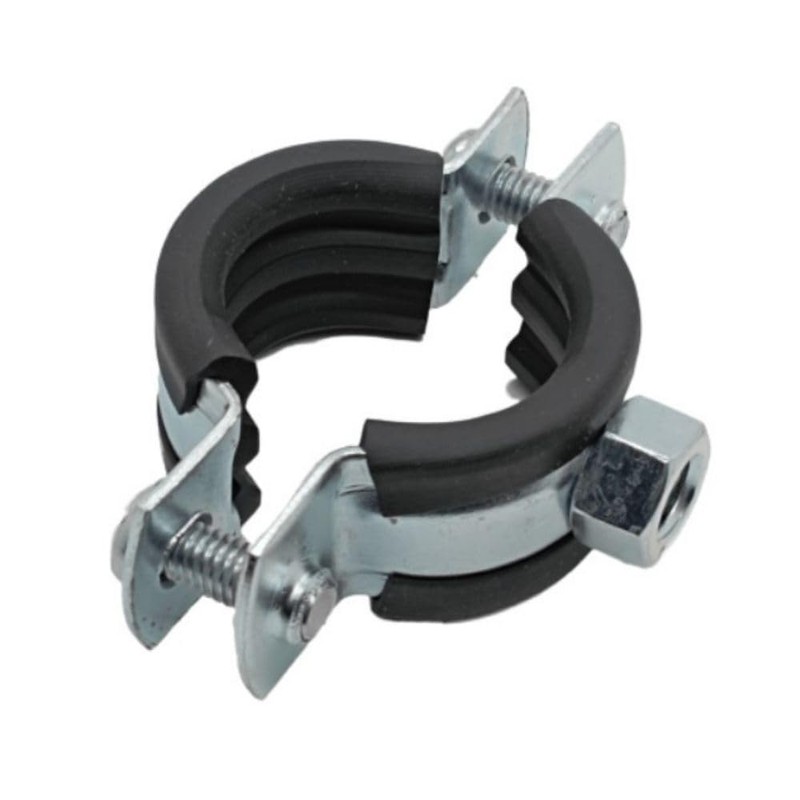 10x 48-53 mm Screw Pipe Clamps Galvanised Steel Pipe Clamps