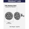 Bandmax Cufflinks for Men Stainless Steel Celtic Knot Cufflinks Tie