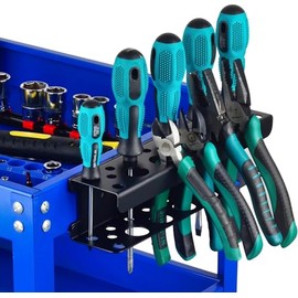 ULIBERMAGNET Magnetic Screwdriver Holder Rack, Heavy Duty Magnetic Tool Holder, Pliers Organiser Rack for Screwdriver, Plier, Shears, Magnetic Mount Tools Rack for Garage, Tool Cart, Pegboards,