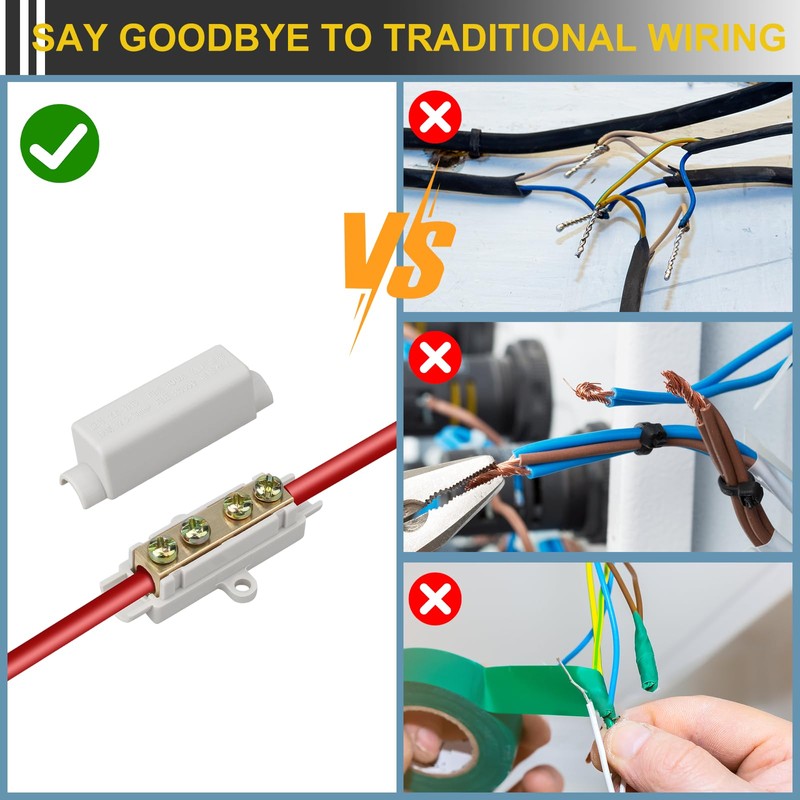 Bmliingchau Main Cable Junction Terminal, Cable Connector Terminal Block for