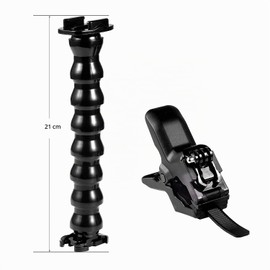 Suptig Flexible Jaw Gooseneck Mount for GoPro Hero 13 Hero 12 Hero 11 Hero 10 Hero 9 Hero 8 Hero 7 Hero 6 Hero 5 Hero 4 Session Hero 3+ Hero 3 Arlo Pro Arlo Go Action Cameras