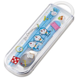 Skater CCA1AG-A Sanrio Doraemon Chopsticks and Spoon Set, Antibacterial, Line Design, Made in Japan