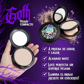 Malagna Cosmetics Polvo Compacto Vegano, Tono Devil, 10 g | Matificante