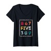 Womens 8675309 Nostalgic and Funny 80s & 90s V-Neck T-Shirt