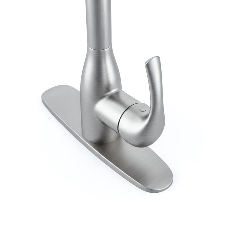2 Handle High Arc Brushed Nickel Bathroom Sink Faucet 4