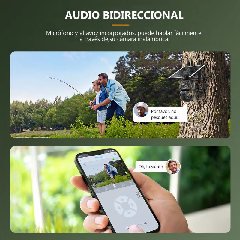 Encubierto Camara Solar 4g Chip Sim 4mp Alarma Ptz Ubox
