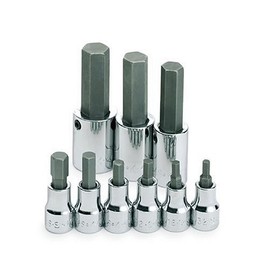 SK Hand Tools 19733 9-Piece 3/8-Inch and 1/2-Inch Drive Fractional Hex Bit Socket Set