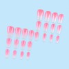 Medium Coffin Press on Nails Cute Pink Gradient Fake Nails