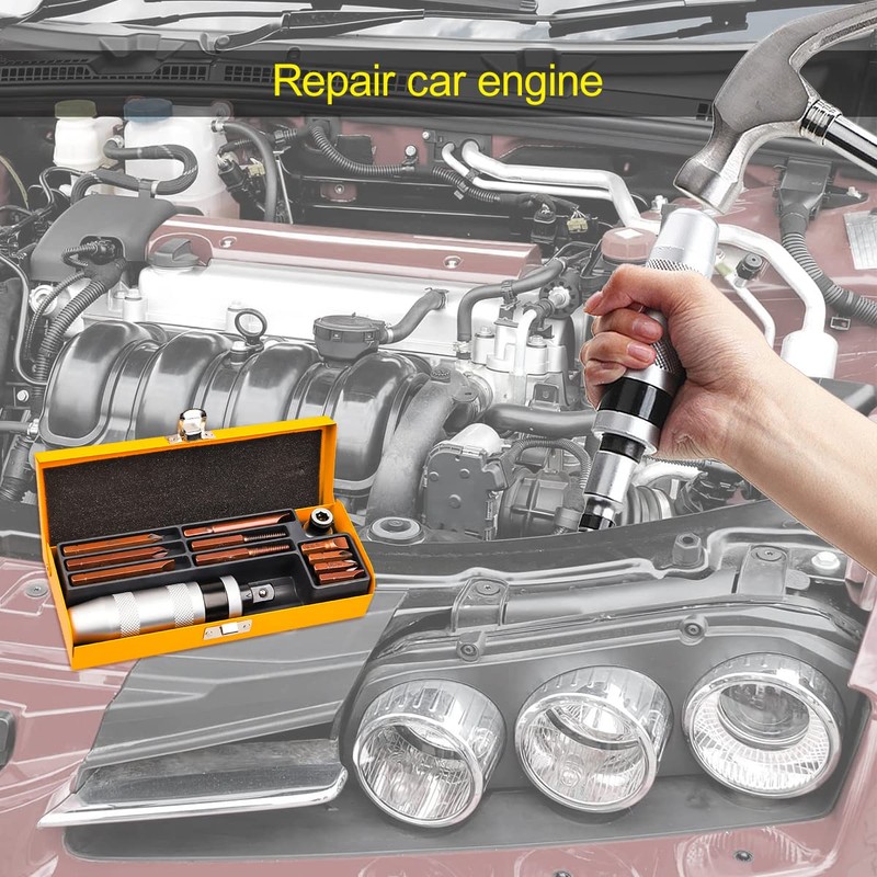 12 PCS Manual Impact Driver, S2 Alloy Steel Impact Driver