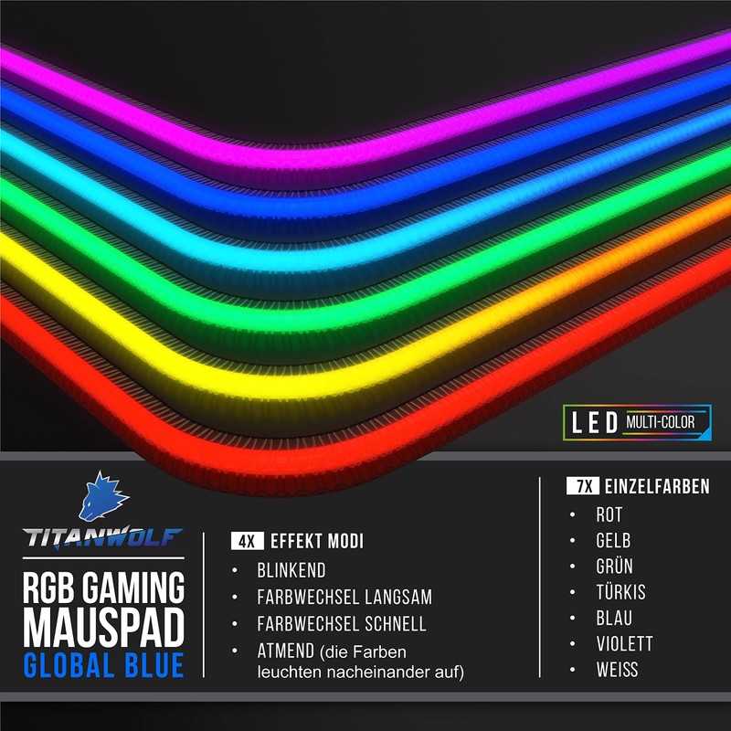 DE RGB Mouse Pads World Map