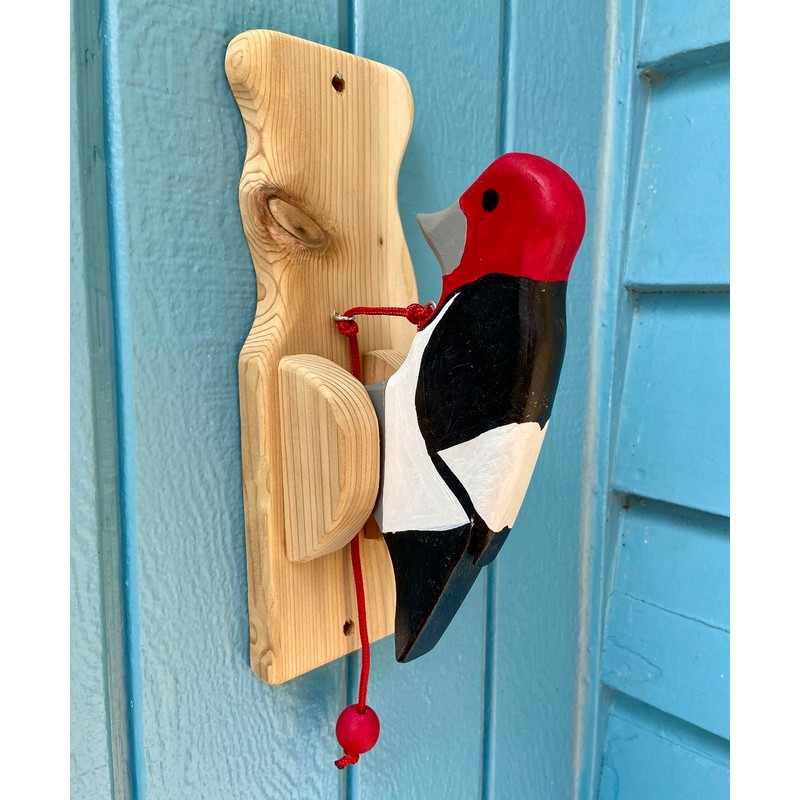 Red-headed woodpecker door knocker