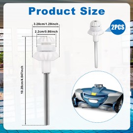 PEUTIER 2pcs Pool Cleaner Shaft Assembly, Reliable ABS Pool Cleaner Shaft Kit Compatible with Zodiac Baracuda MX6 MX8 MX6EL MX8EL In-Ground Pool Cleaner