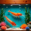 Tustao Red Fake Shrimp Model Artificial Shrimps Figures Realistic Seafoods
