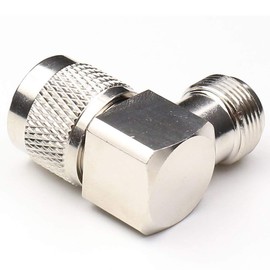 ANHAN N Type Connectors N Adapters N Type Coax Connector Walkie Talkie N adapters RF coaxial Cable Adapter (N Male to Female Right Angle 5pack)