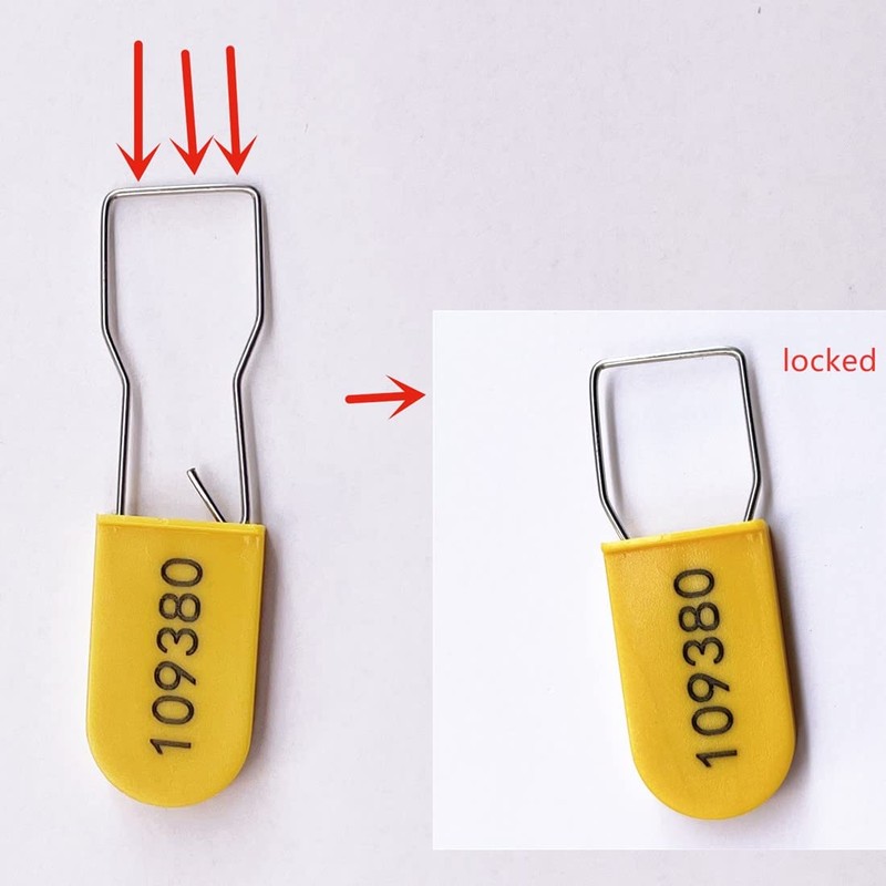 Numbered Plastic Padlocks Security Seals with Metal Wire Tamper Seal