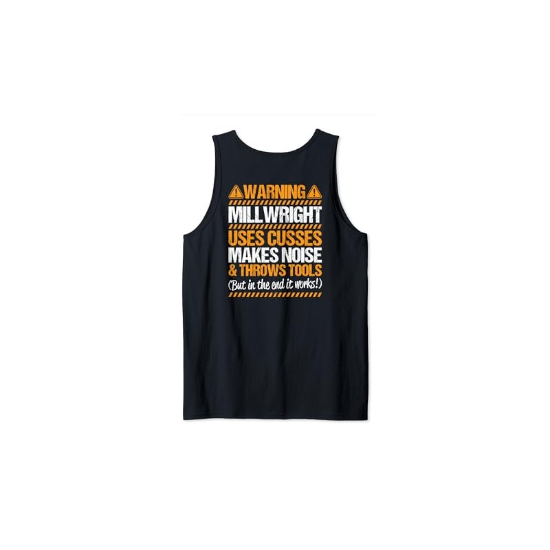 Millwright Industrial Mechanic Throws Tools Millwright Tank Top