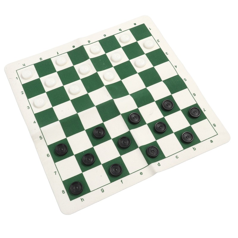 Chess Checkers Set PP Chess Pieces PU Imitation Leather Chess