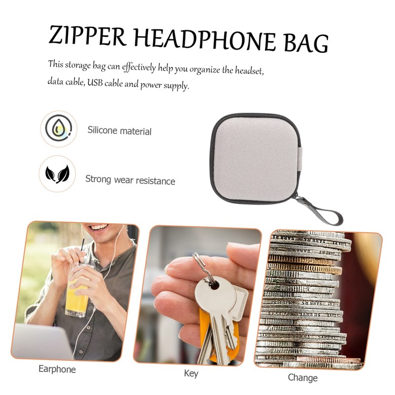 Gatuida 8pcs Earphone Storage Bag Headphone Case for Earbuds and