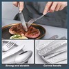 Runfly Vintage Carved Stainless Steel 20 Pieces Flatware Set, Silverware